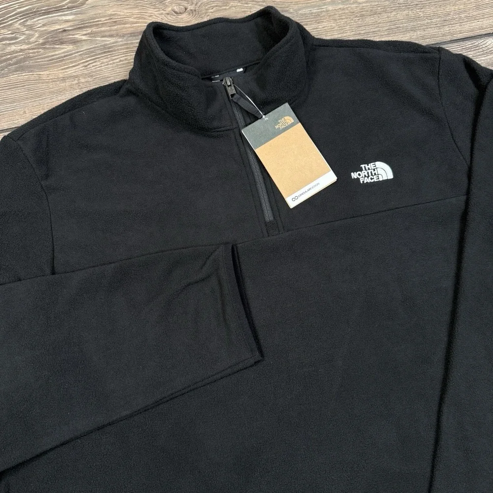 The‎ North Face Men's Black TNF Anchor 1/4 Zipper Pullover Jacket Size XXL NEW